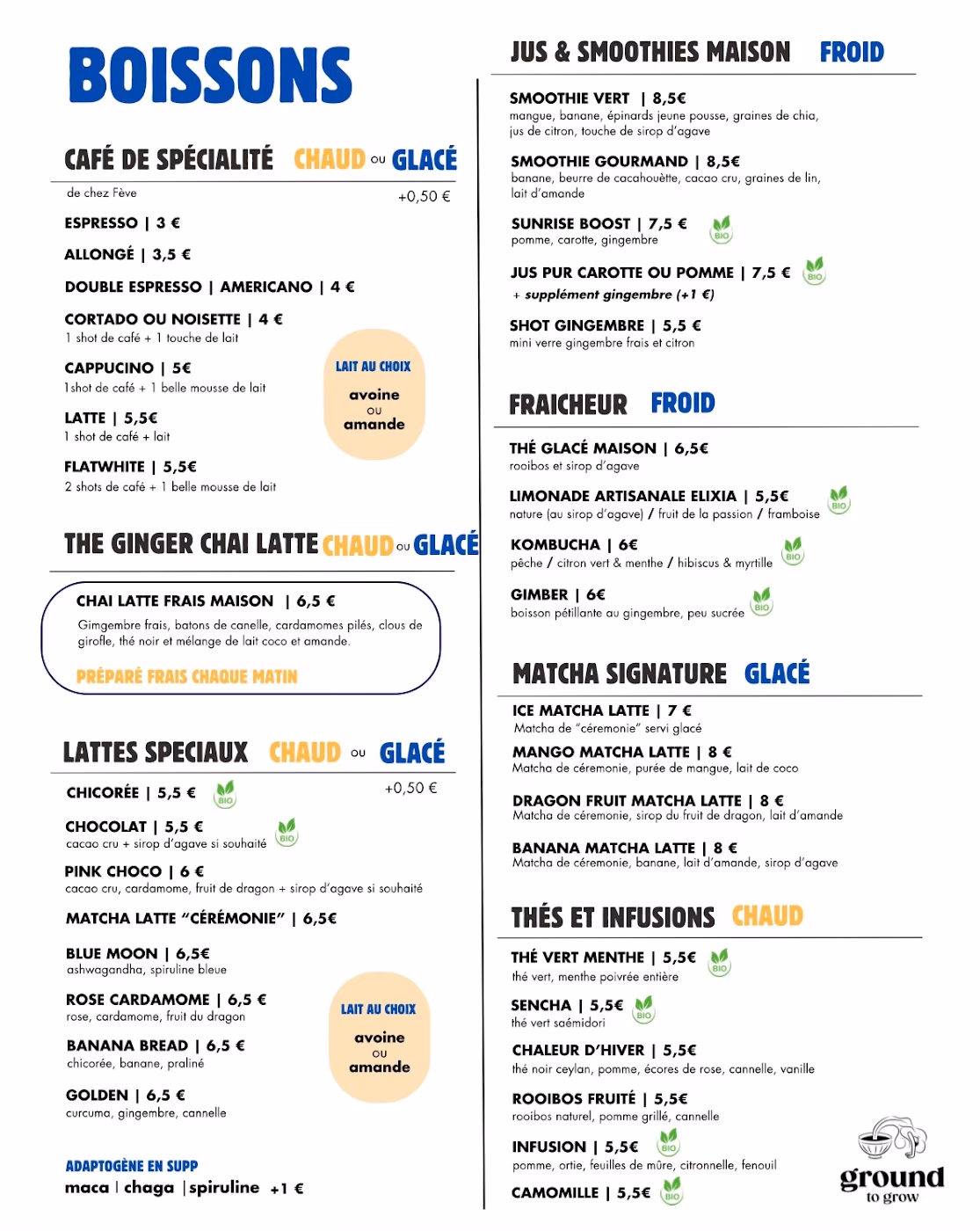Ground To Grow | Restaurant Vegan | Yôga & Meditation
